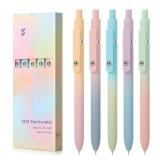 FIOVER 5pcs Gel Pens Black Ink Medium Point 0.7mm Pens Smooth Writing High-End Series Cute Ballpoint for Journaling Note Taking, Office School Supplies Gifts for Women and Men