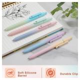 FIOVER 5pcs Gel Pens Black Ink Medium Point 0.7mm Pens Smooth Writing High-End Series Cute Ballpoint for Journaling Note Taking, Office School Supplies Gifts for Women and Men