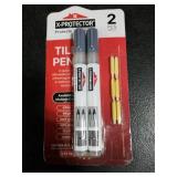 X-Protector Water Based Grout Marker - 2 PCS with 8 Tips, Light Grey