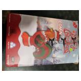 COMIN 5.9 FT Christmas Inflatables Outdoor Decorations Inflatable Rooster Blowups with Built-in LEDs for Yard Party Lawn Decor