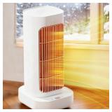 Electric Space Heater, 1300 Watts Portable Space Heaters, Quiet Desk Heater with 90° Oscillation, Floor or Desktop Use, Overheat & Tip Over Protection for Bedroom, Living room, Offices, Garage, W