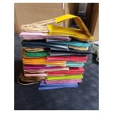 qiqee 100Pcs Mini Size Paper Gift Bags with Handles - 4.5x2.5x6 Kraft Small Party Bags - 16 Solid Colors