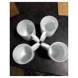 HASENSE Coffee Cups Ceramic 12 OZ with Handles, Coffee Mugs Set of 4 for Tea, Cocoa, Milk, Latte and Cappuccino, Porcelain Coffee Cups with Speckled Patterns for Man Woman, Bluish White