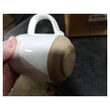 HASENSE Coffee Cups Ceramic 12 OZ with Handles, Coffee Mugs Set of 4 for Tea, Cocoa, Milk, Latte and Cappuccino, Porcelain Coffee Cups with Speckled Patterns for Man Woman, Bluish White