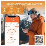 Heated Socks for Men Women, Upgraded Rechargeable Electric Heated Socks Up to 10 Hours, Washable Winter Foot Warmer Socks for Outdoor Camping Skiing Hunting Hiking