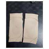 Geyoga1 Pairs Ice Skating Socks for Women Figure Skating Protect Tendon Heel Ankle Padded Guards Sleeve Pad Ski Splints(Beige Color)