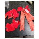 XunYee 3 Pcs Large Lighted Christmas Red Bows for Christmas Tree Topper 10 x 17 Inch LED Wreath Bows Light up Outdoor Indoor Winter Xmas Ornaments for Home Front Door Holiday Party Decorations