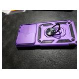 Janmitta Compatible with Samsung Galaxy A16 5G/4G Case Built in Slide Camera Lens Cover+Finger Ring Holder Kickstand,Heavy Duty Shockproof Full Body Phone Cover,2025 Purple