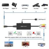 Dingsun HDMI to RCA Converter Adapter HDMI to Older TV Adapter for Apple TV, Roku, Fire Stick, DVD, Blu-ray Player ect.