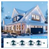 Brightown 2 Pack Total 132ft 200LED Outdoor C9 LED Christmas String Lights, Plug-in Connectable Waterproof Roofline String Lights for Outside Christmas Holiday Decor