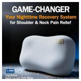 HighBeds Cervical Neck Pillow for Neck Pain Relief- Memory Foam Pillow for Side and Back Sleepers, BASF Support with Ergonomic Pillow