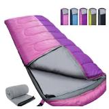 WKFAMOUT 0 Degree Sleeping Bags Waterproof with Fleece Liner XL for Adults Machine Washable Cold Weather Sleeping Bag with Compression Sack for 4 Season Camping