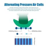 Alternating Pressure Seat Cushion for Wheelchairs with 24 Hour Air Pump Self Inflating Air Cell Cushion Pad for Pressure Relief Ulcer & Bed Sore Prevention Relieve Coccyx Tailbone Pain