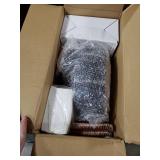 GATHER 350PCS Rose Gold Plastic Plates - Disposable Rose Gold Dinnerware Includes 100 Clear Rose Golds Rimmed Plastic Plates, 150 Silverware, 50 Napkins, 50 Cups for Party, Wedding, Valentine