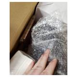 GATHER 350PCS Rose Gold Plastic Plates - Disposable Rose Gold Dinnerware Includes 100 Clear Rose Golds Rimmed Plastic Plates, 150 Silverware, 50 Napkins, 50 Cups for Party, Wedding, Valentine