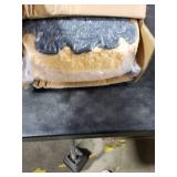 HIGOGOGO Round Stuffed Pouf Ottoman, Corduroy Poufs with Foam Chunk Filling, Furry and Fluffy Pouf Foot Stool Storage Ottoman, 20 X 15 Floor Poufs Foot Rest for Living Room, Orange