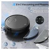 UMMUND Robot Vacuum and Mop Combo, 2 in 1 Mopping Robotic Vacuum Cleaner with Schedule, Wi-Fi/App/Remote, Strong Suction, Self-Charging, Slim, Ideal for Hard Floor, Pet Hair, Low-Pile Carpet
