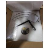 GZDEZCL Black Semi Flush Mount Ceiling Light, Modern Glass Kitchen Lighting Fixtures Ceiling 3-Light Entryway Light Fixtures for Hallway, Foyer, Laundry Room, Bedroom, Bathroom