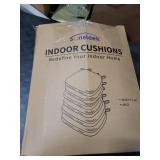 Sunsleek Chair Cushions for Dining Chairs, D-Shaped Seat Cushions with Removable Washable Cover and Ties, Chair Pads for Kitchen, Indoor Dining Room, Patio Chairs, 17