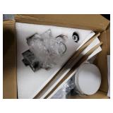 FXZZ 42 Inch Ceiling Fan with Lights, Remote Control, Dimmable, Reversible, Solid Wood Blades, Power-Off Memory, Quiet DC Motor Modern White Ceiling Fan for Living Room Bedroom Patio Indoor Outdoor