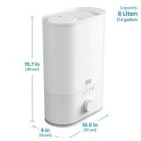 Everlasting Comfort 6L Humidifier Large Room, High Mist Output 60 HR Runtime Ultrasonic Top Fill Humidifiers for Bedroom, Easy to Use & Clean for Home, Baby Humidifier, Plants, Congestion, Indoor