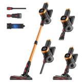 Tikom V500 Cordless Vacuum Cleaner for Home, 40000Pa/450W Stick Vacuum with LED Touch Screen, Charging Wall Dock, Anti-Tangle, Lightweight Handheld Vacuum for Pet Hair, Hard Floor, Carpet