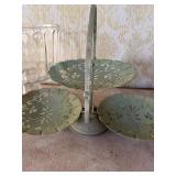 Pedestal Trifle Bowl, Collapsible Metal Dessert Display and Wine Jewelry