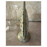 Pedestal Trifle Bowl, Collapsible Metal Dessert Display and Wine Jewelry