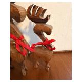 Set of Wooden Reindeer