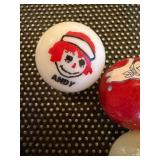 Nail and Peg Game, Collector Marbles - Raggedy Andy, Pillsbury Doughboy and Bettie Boop