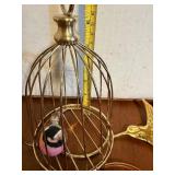 Bird Cage, Hummingbird Decor, Copper/Brass Wind Chime