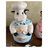 Cow Cannisters and Clock