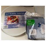 Trash Basket, Pop Up Hamper, Plastic Table and Turntables, Sweater Storage Bags