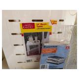 Trash Basket, Pop Up Hamper, Plastic Table and Turntables, Sweater Storage Bags