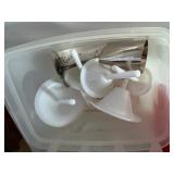 Cake Decorating Items and Candy Molds in a Basket