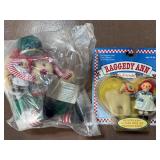Raggedy Ann and Andy Book Plush Christmas Toy, Doll and Camel w/ the Wrinkled Knees
