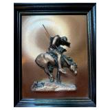 End of the Trail Native American Copper Craft (spear is broken off)