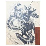 Native American Art, Post Cards in Frames