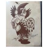 Native American Art, Post Cards in Frames