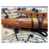 Native American-Style Flute, Signed, in a Bag