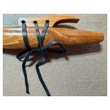 Native American-Style Flute, Signed, in a Bag