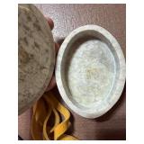 Native American Metal Art, Key Chain and Stone Trinket Box