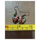 Native American Bronze Coasters, Key Chain and Earrings