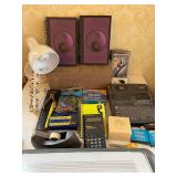 Misc Office Items, Notebooks, Metal Lamp, HP Scanner and MORE