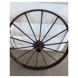 Vintage Iron Wagon Wheel, About 30"