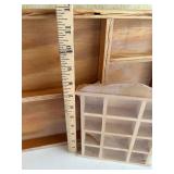 Wood Tray and Unfinished Miniature House Trinket Shelf