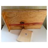 Wood Tray and Unfinished Miniature House Trinket Shelf