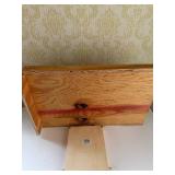 Wood Tray and Unfinished Miniature House Trinket Shelf