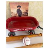 Mini Radio Flyer Wagon, Wranglers Program and Ball, Small Bats