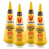 Victor M6006 Outdoor Mole & Gopher Poison Peanuts, Mole and Gopher Killer Bait, 4 Pack